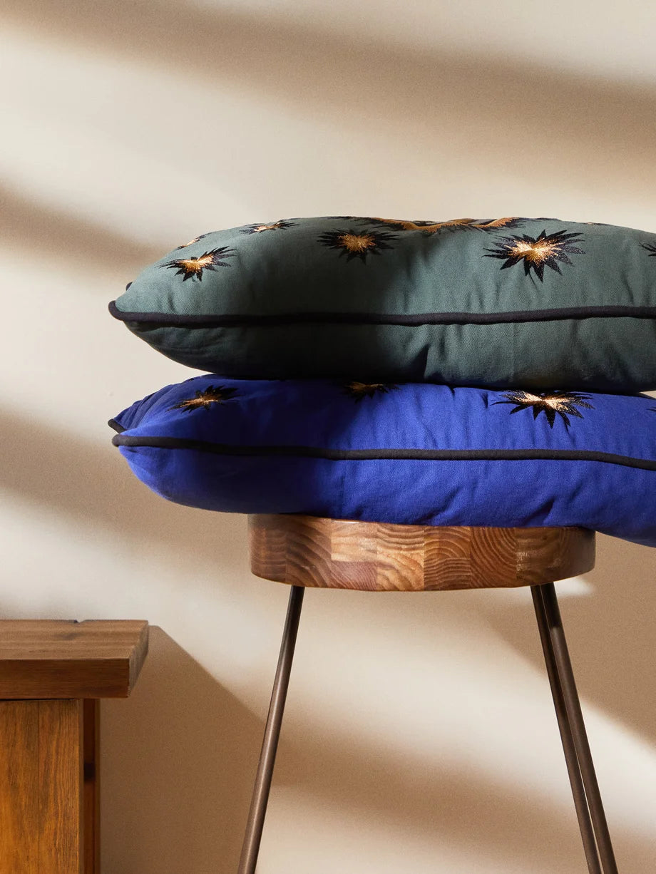 Hand Embroidered Eye Cushion – Green