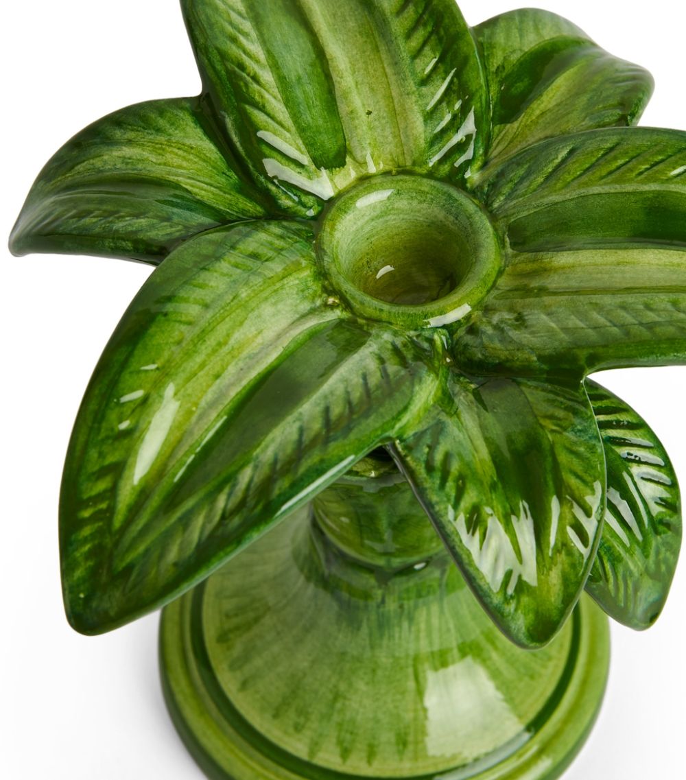 Mini Palm Candle Holder – Green