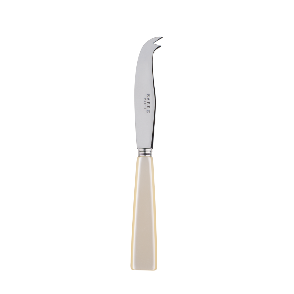 A small sabre paris cheese knife with a natural pearl coloured handle. 