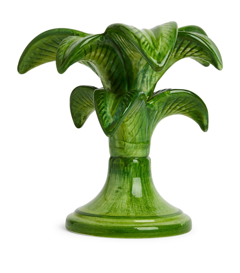 Mini Palm Candle Holder – Green