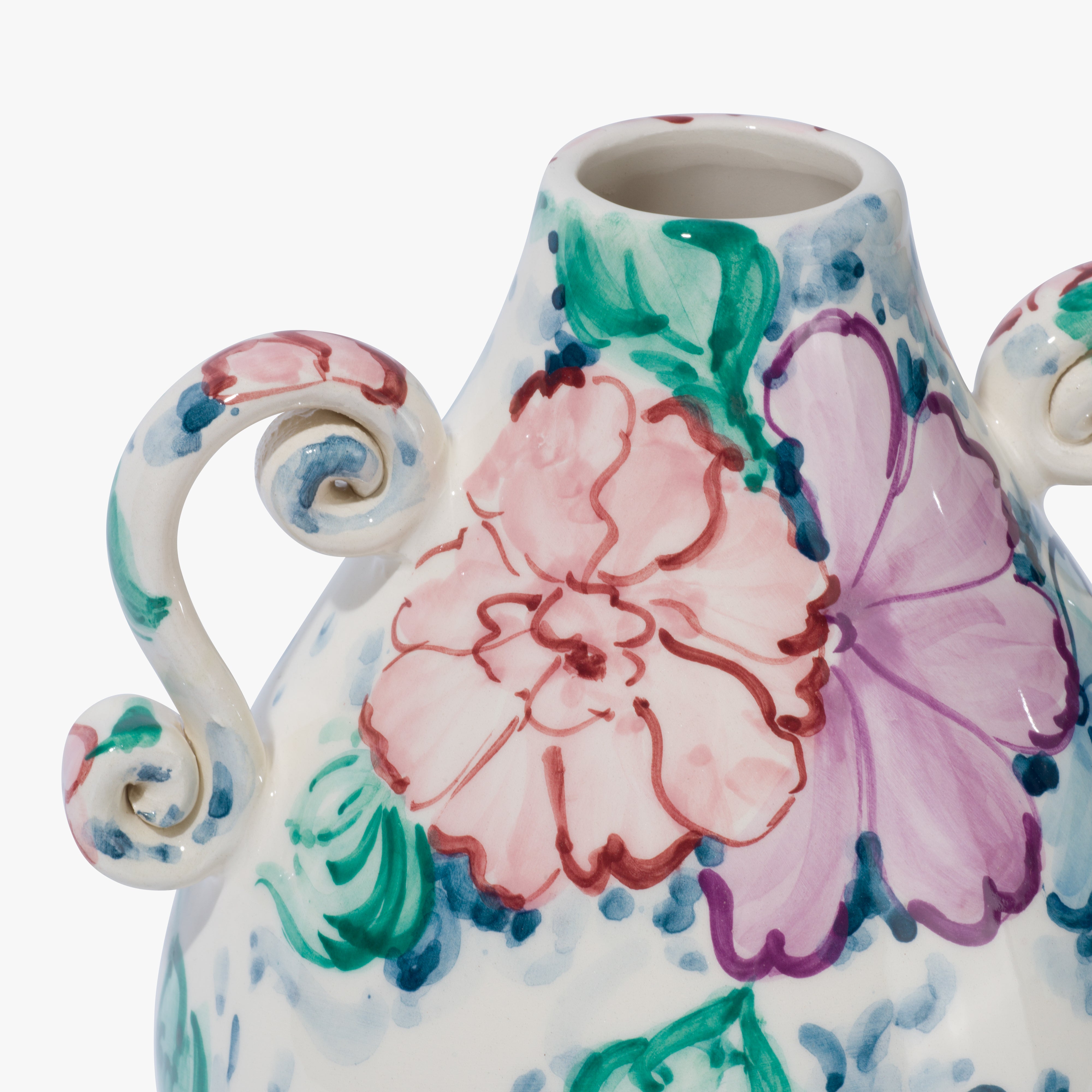 Amphora Vase, Floral Watercolour
